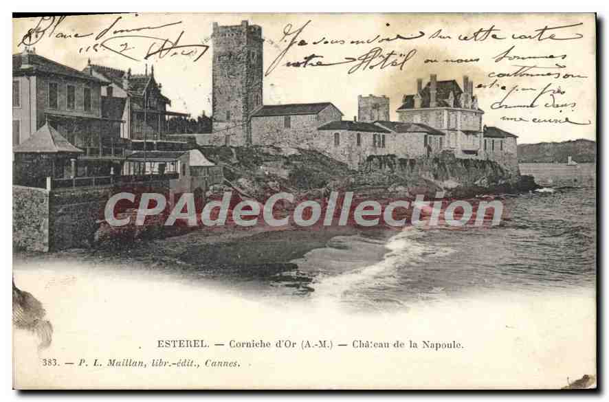 CPA ESTEREL corniche d'or château de la napoule