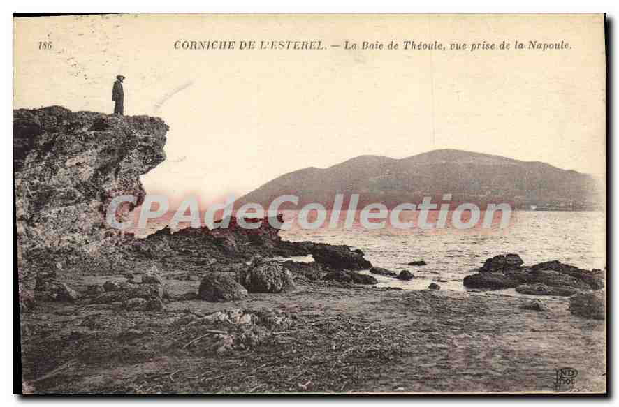 CPA ESTEREL corniche baie de Théoule