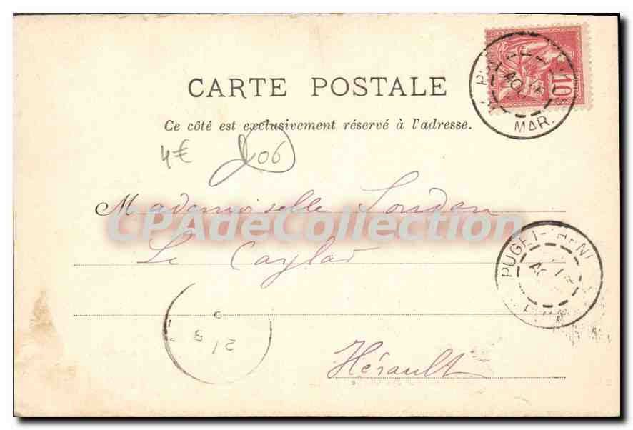 CPA entrée des Gorges du Cians — Verso