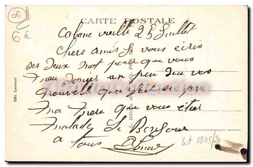 CPA CABANES-VIEILLES les mille fourches environs de PEIRA CAVA — Verso