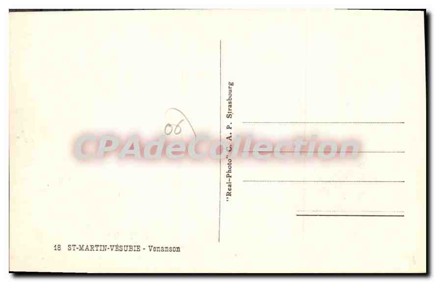 Saint-Martin-Vésubie — village perché en montagne — C.A.P. Strasbourg — Rückseite