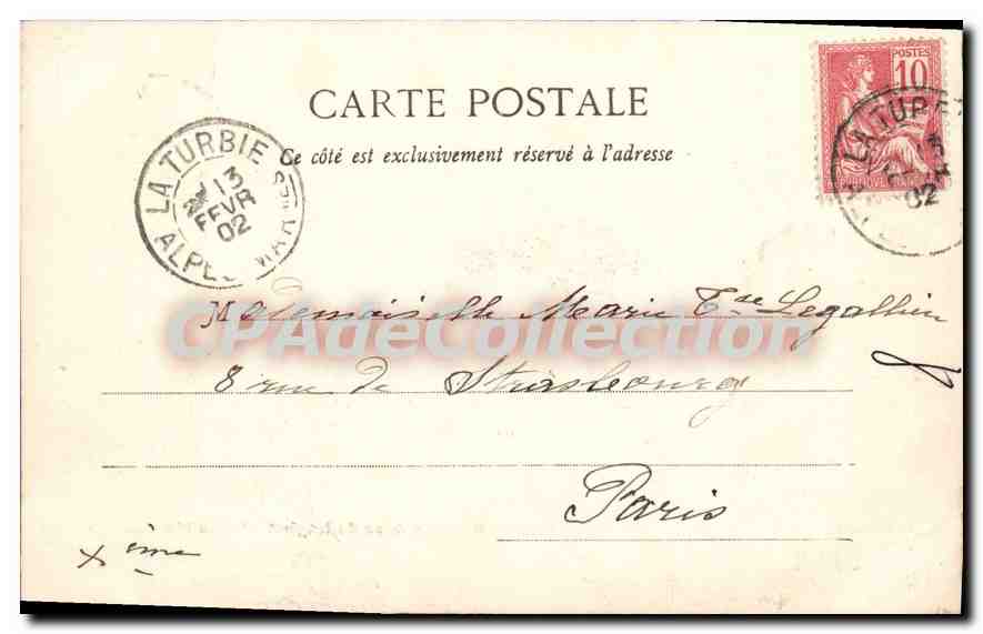 CPA LAGHET monastère madone — Verso