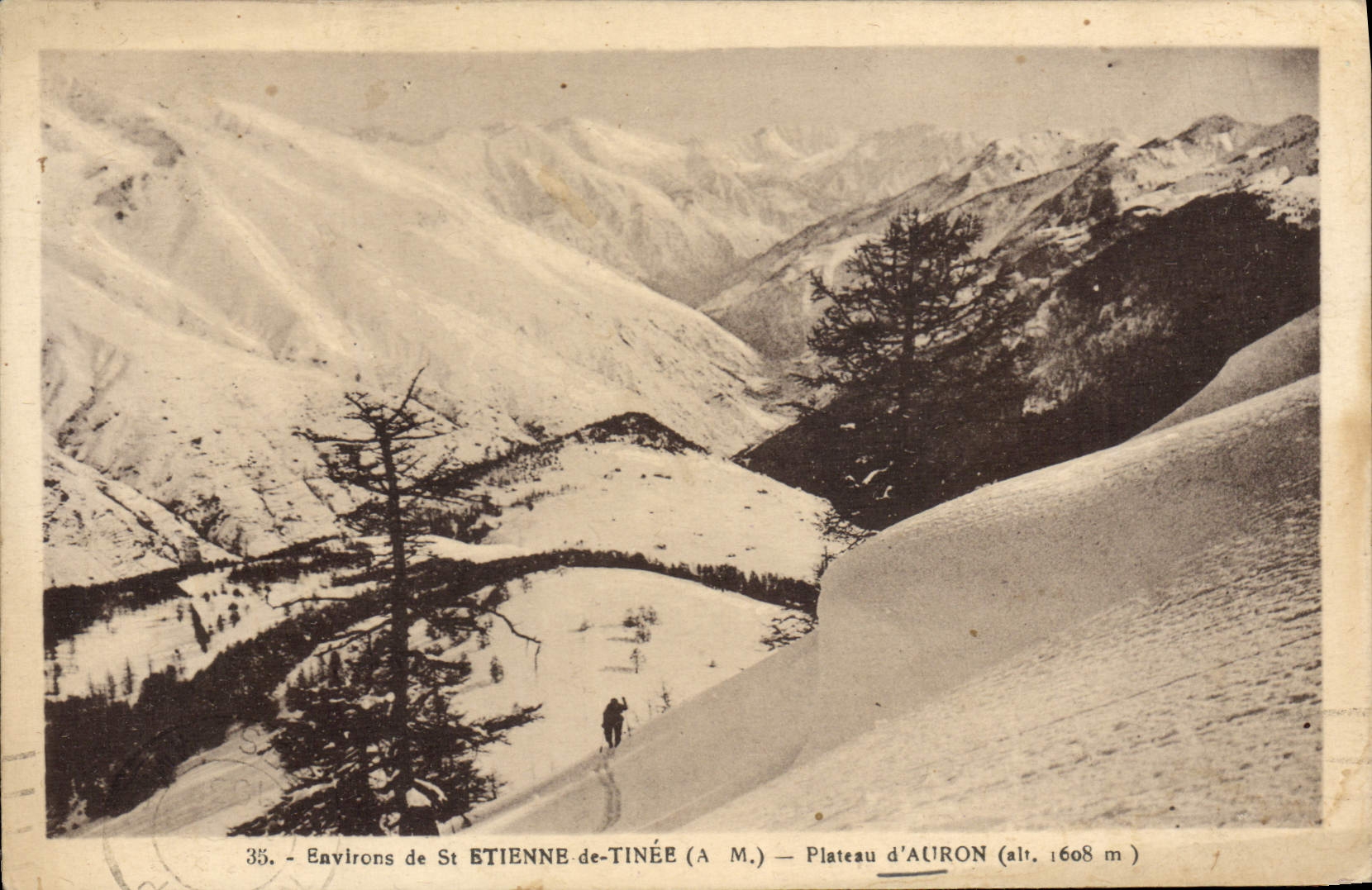 CPA environs de SAINT-ETIENNE-DE-TINEE plateau d'AURON