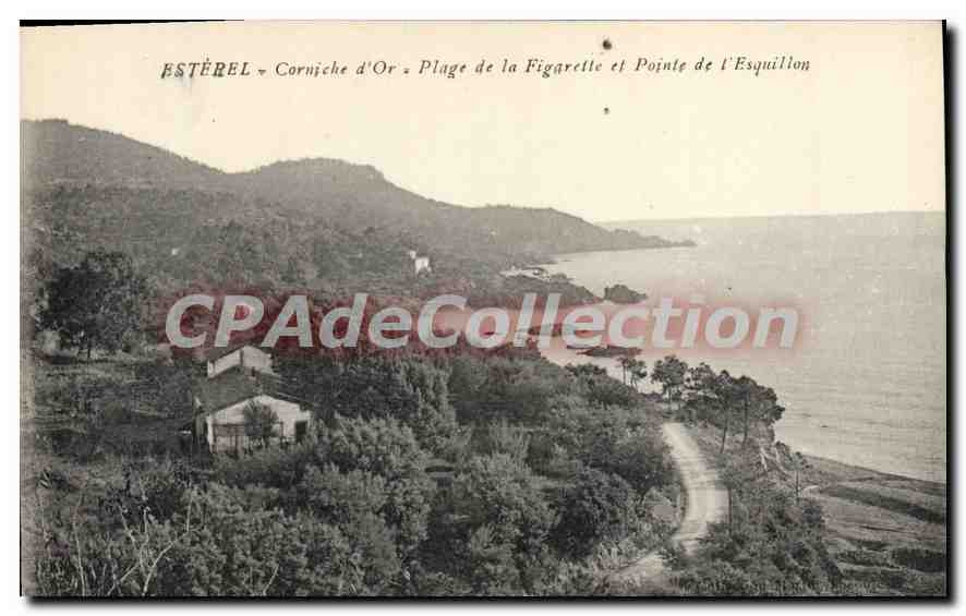 CPA ESTEREL corniche d'or plage de la Figarette Point de l'Esquillon