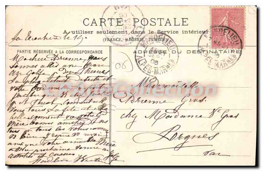 CPA la NAPOULE le château — Verso