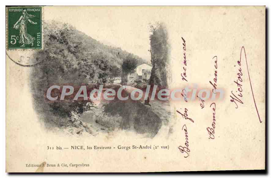 CPA GORGE SAINT ANDRE environs de NICE