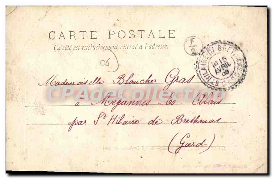 CPA GORGE SAINT ANDRE environs de NICE — Verso