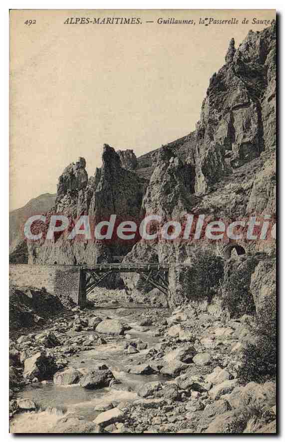 CPA GUILLAUMES passerelle de SAUZE
