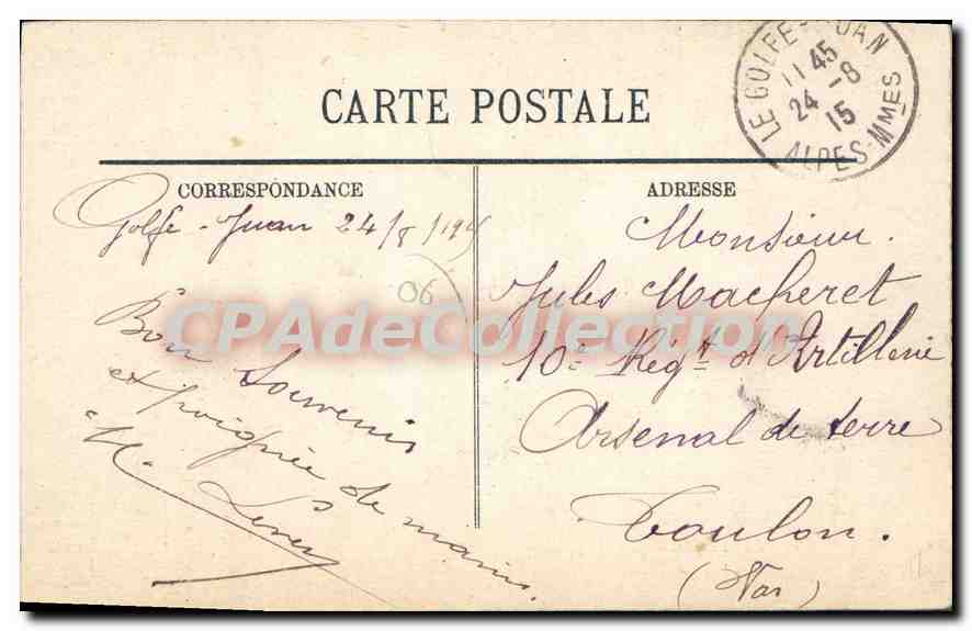 CPA GORGES DU LOUP grand hôtel viaduc — Verso