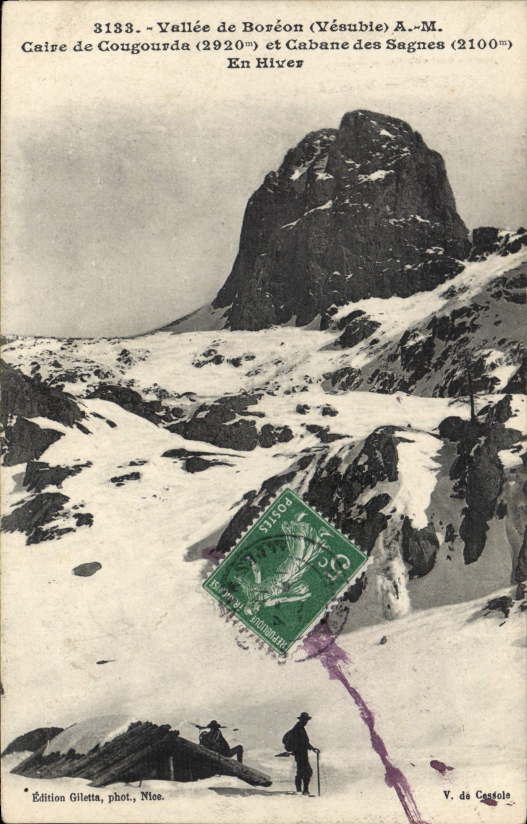 CPA Cougourda cabane des Sagnes en hiver