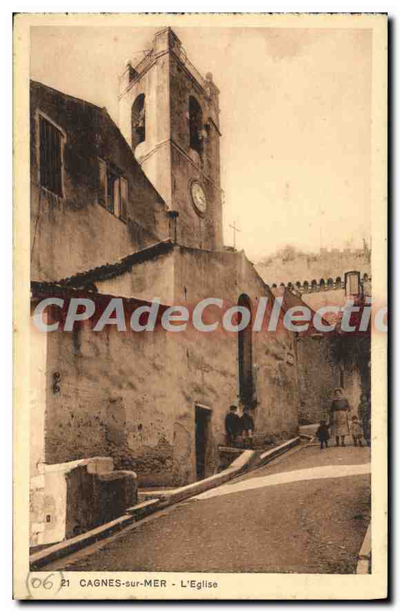 CPA CAGNES-sur-MER église