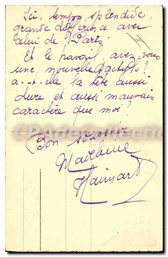 CPA CAGNES-sur-MER église — Verso