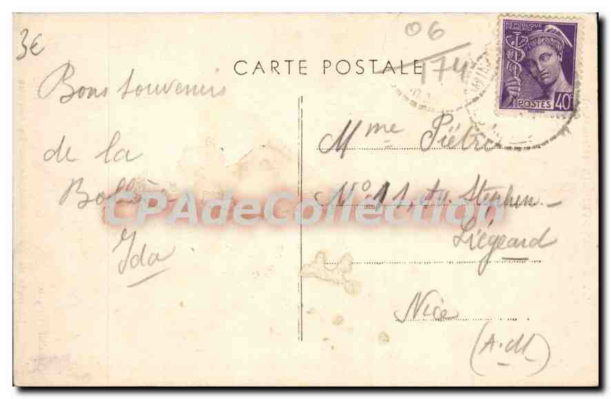CPA LA BOLLENE-VESUBIE route de Turini — Verso