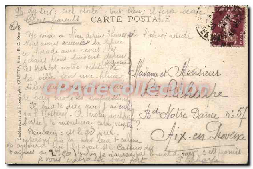 Route de Sospel à Menton — Lacets de Fontanin — Vue prise du Col à Castillon — Éditeur : Giletti, Nice — Back