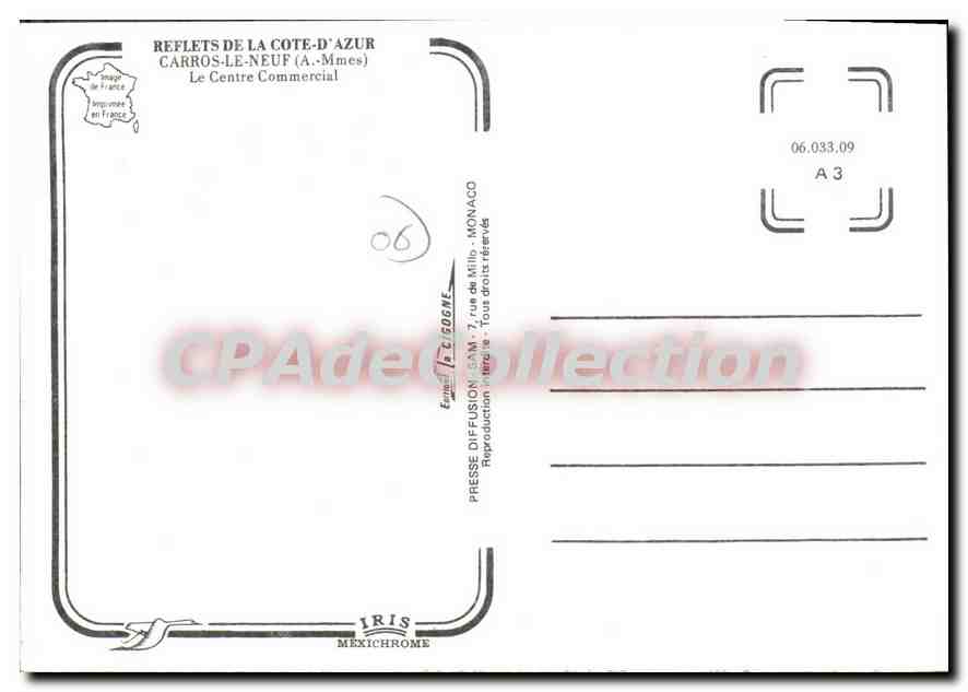 CPSM CARROS-le-NEUF centre commercial — Verso