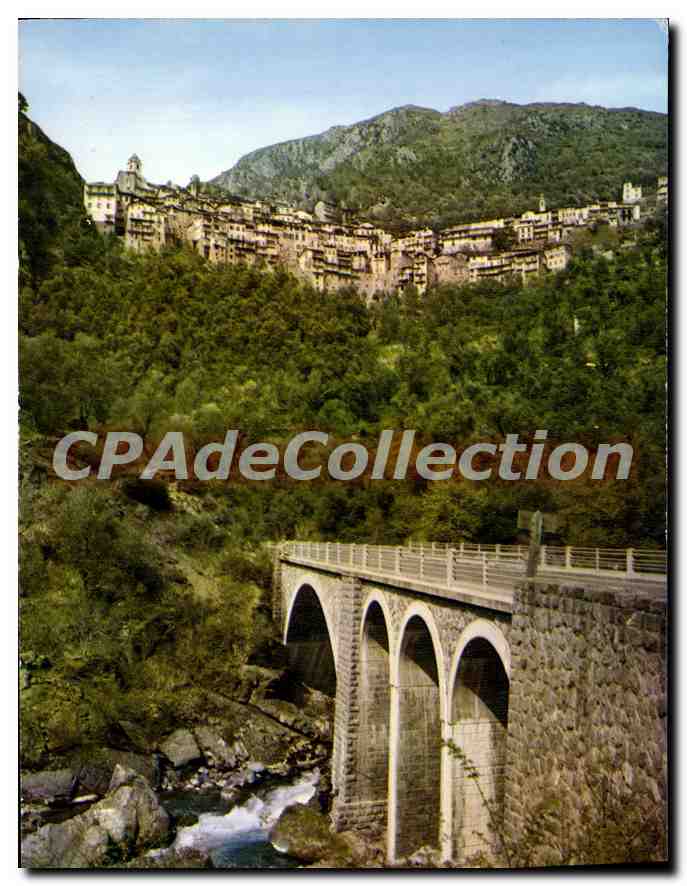 CPSM SAORGE la roya et vue générale du village