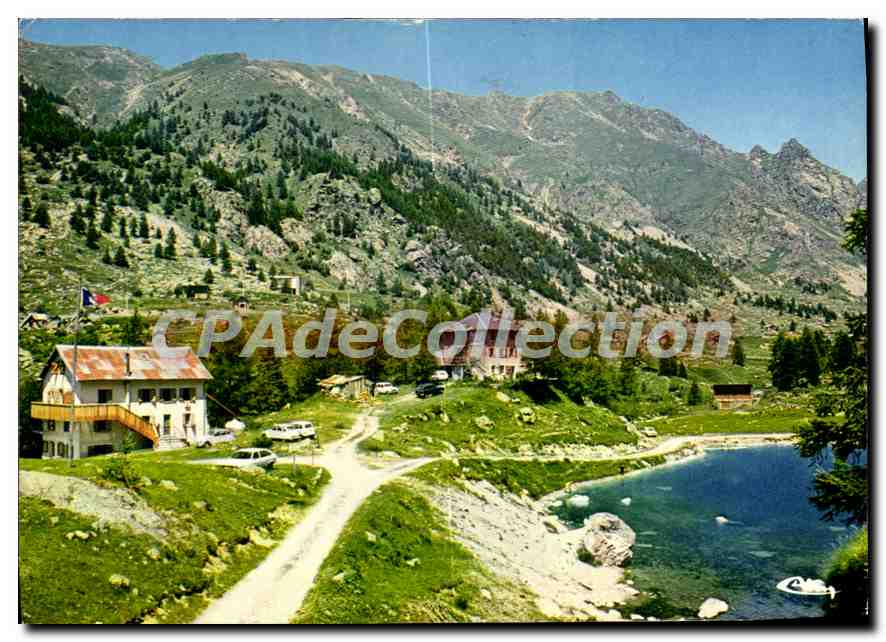 CPSM lac St-Grat colonie de vacances Gordolasque BELVEDERE environs de St-MARTIN-VESUBIE