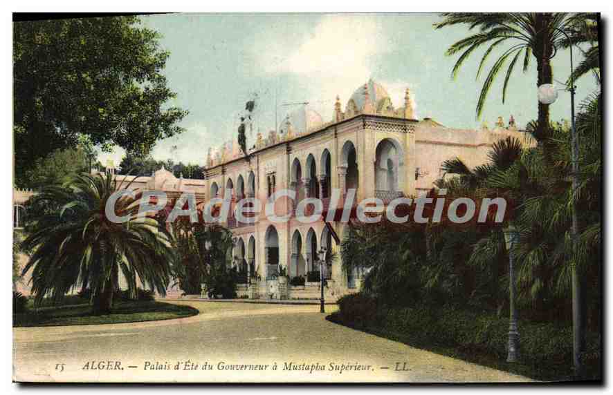 CPA ALGER palais d'été du gouverneur à MUSTAPHA supérieur