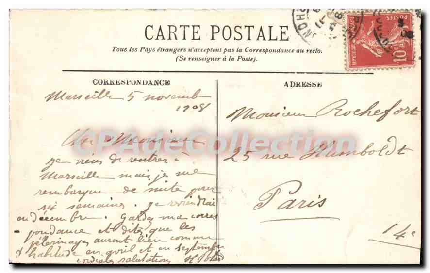 CPA ALGER palais d'été du gouverneur à MUSTAPHA supérieur — Back