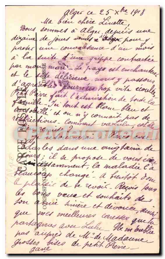 ALGER — La Rue du Chameau — Édition des Galeries de France — Verso