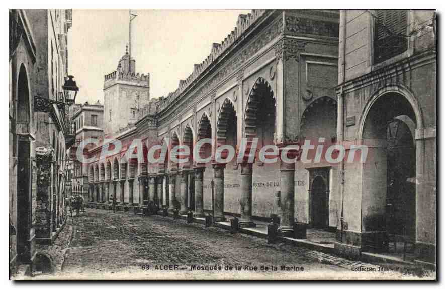 CPA ALGER mosquée de la rue de la marine