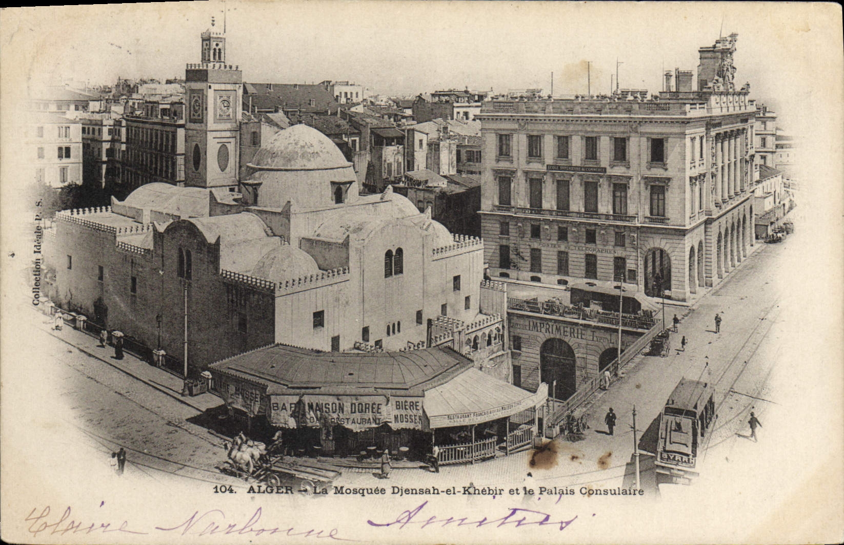 Algér - La Mosquée Djensah-el-Khébir et le Palais Consulaire — Collection Idéale, n°104