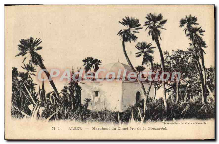 CPA ALGER Marabout du cimetière de la Bouzaréah