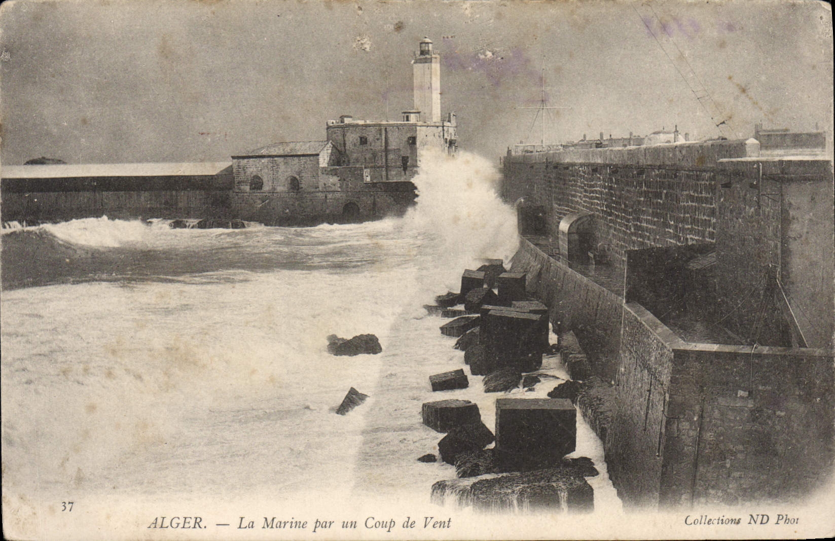 ALGER — La Marine par un Coup de Vent — ND Phot, n°37
