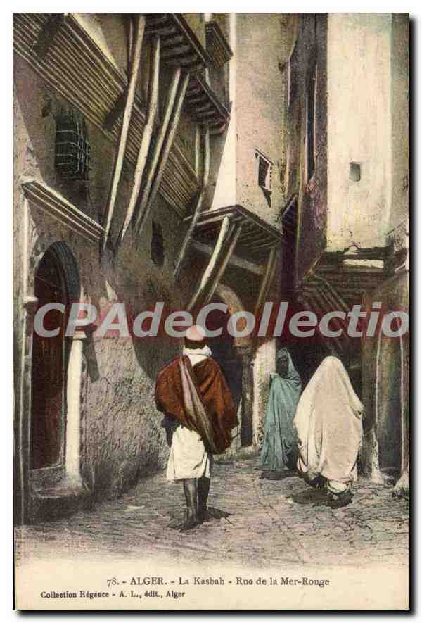 CPA ALGER la Kasbah rue de la Mer-Rouge