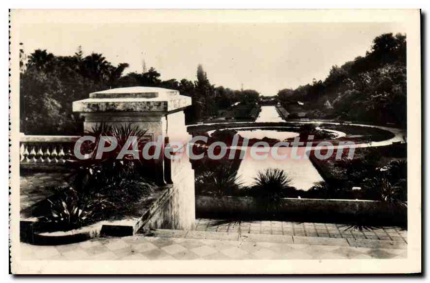 CPA ALGER jardin d'essai pièce d'eau