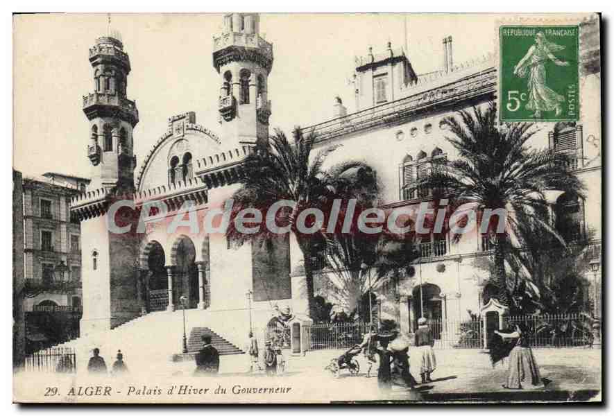 CPA ALGER palais d'hiver du gouverneur