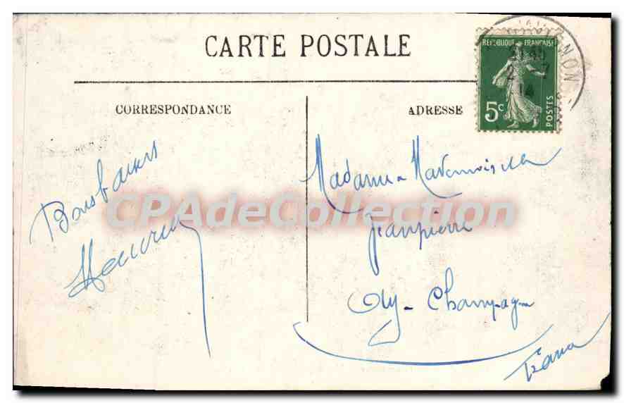 Palais d'Été du Gouverneur à Mustapha-Supérieur — ALGER — LL. — n°15 — Verso