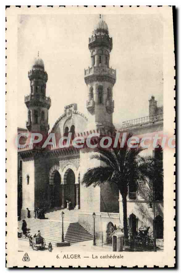 Alger — La cathédrale — Éditeur S. r. Rochambeau, Alger