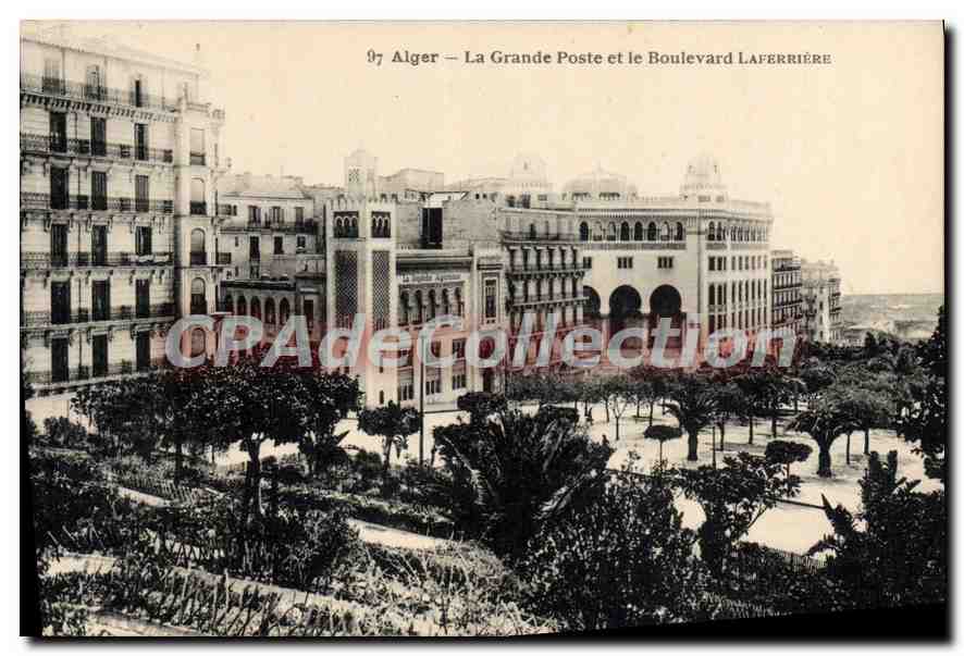 CPA ALGER la grande Poste biulevard Laferrière