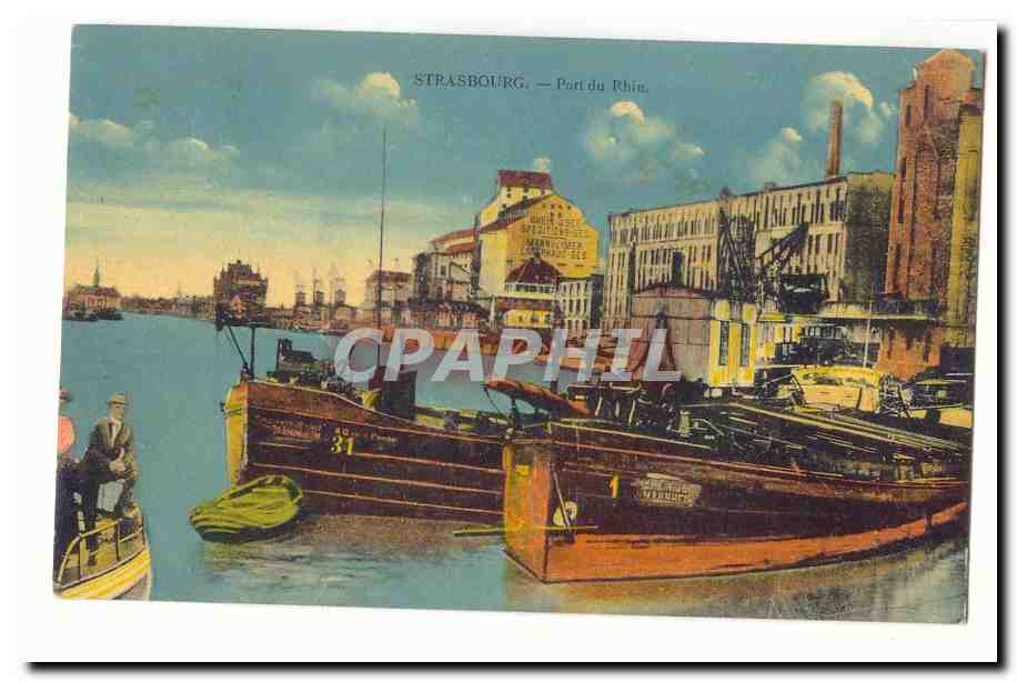 Strasbourg CPA Port du Rhin (bateaux)