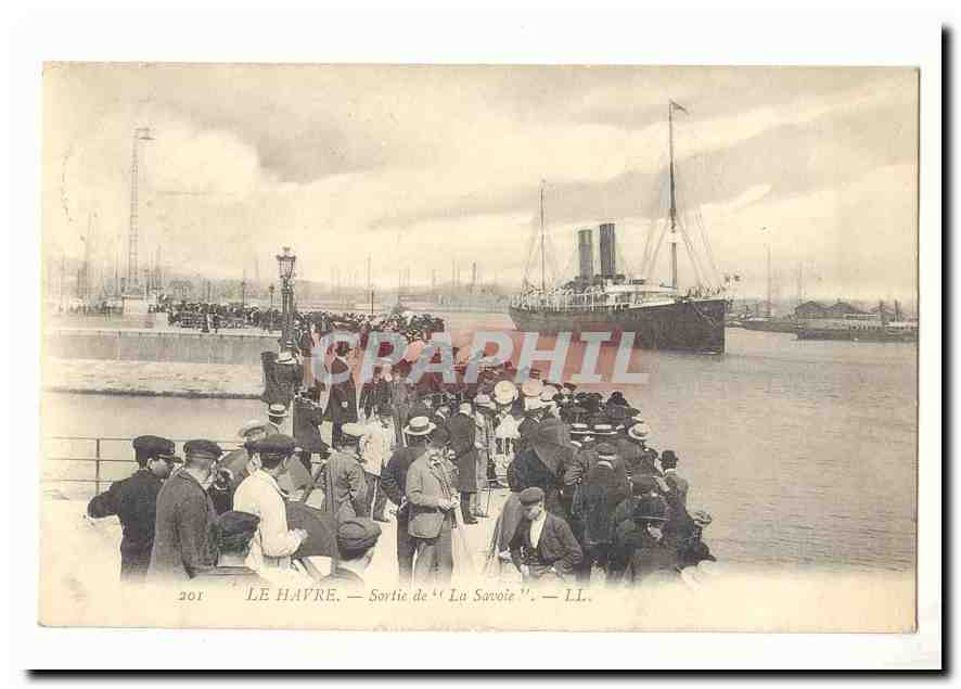 Le Havre CPA Sortie de La Savoie (bateau ship)