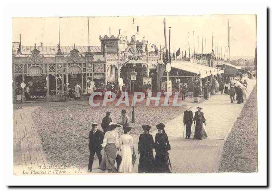 Trouville CPA Les planches et l'Eden