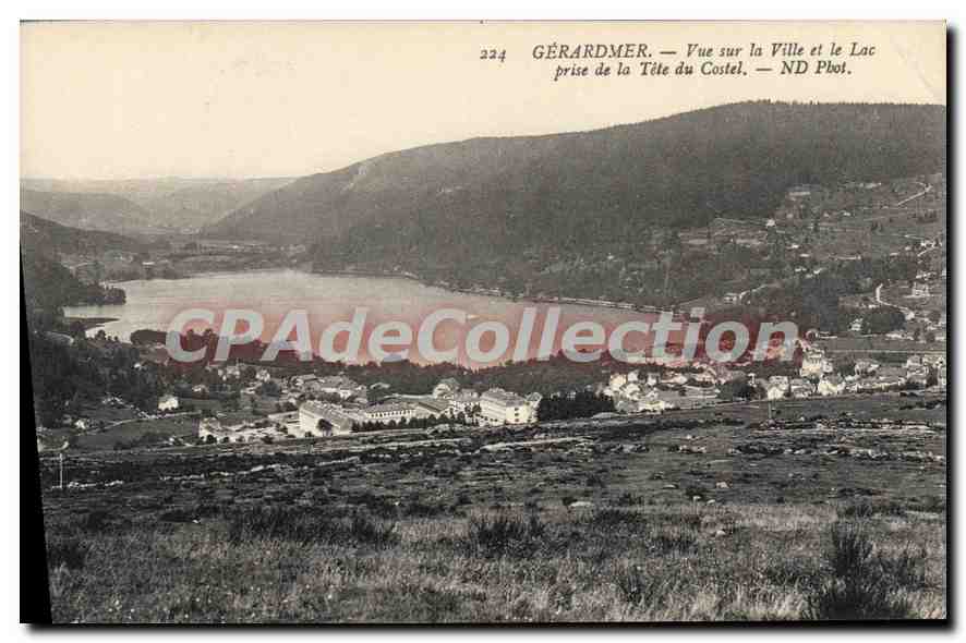 Gérardmer — Vue sur la Ville et le Lac prise de la Tête du Costel — ND Pboi