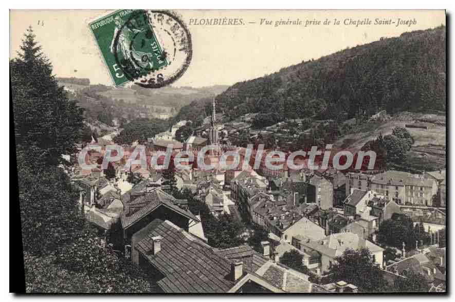 PLOMBIÈRES — Vue générale prise de la Chapelle Saint-Joseph