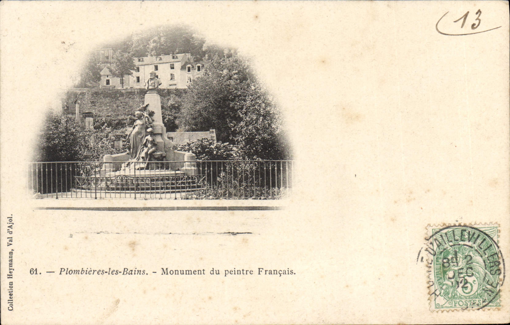 Plombières-les-Bains — Monument du peintre Français — Collection Heymann, Val d'Ajol, n°61