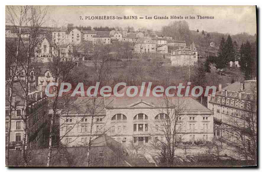 Plombières-les-Bains — Les Grands Hôtels et les Thermes — CPAdeCollection
