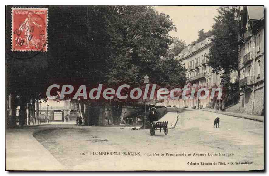 Plombières-les-Bains — La Petite Promenade et Avenue Louis Français — Galeries Réunies de l'Est. G. Schweickert