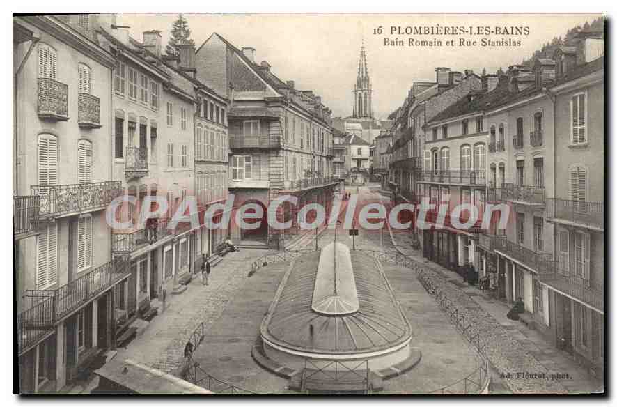 Plombières-les-Bains — Bain Romain et Rue Stanislas — phot. Fléurot, n°16