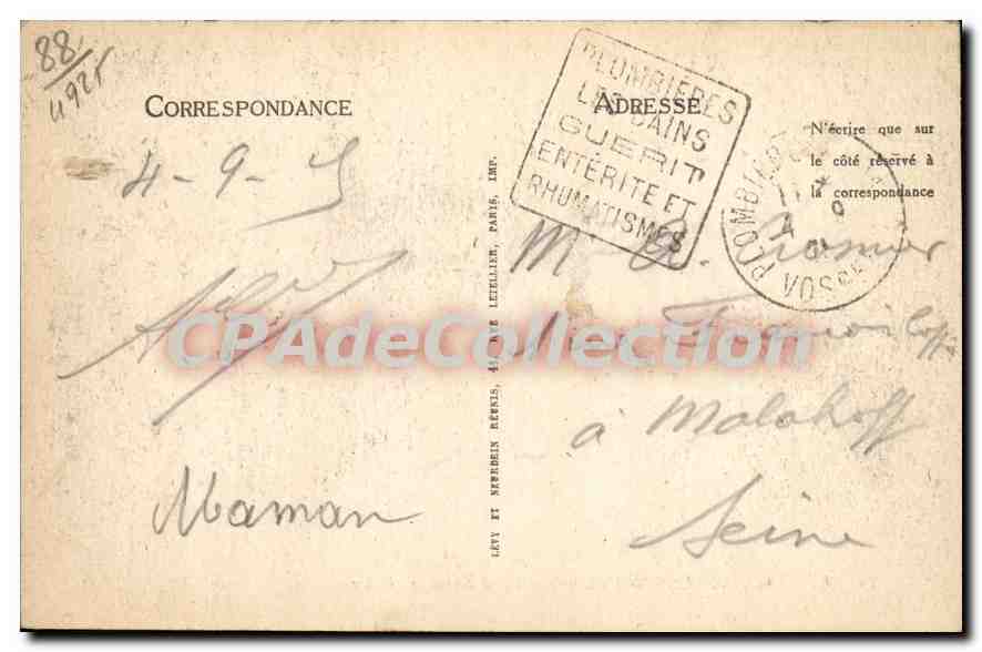 CPA Plombieres Les Bains Le Bain Romain — Verso