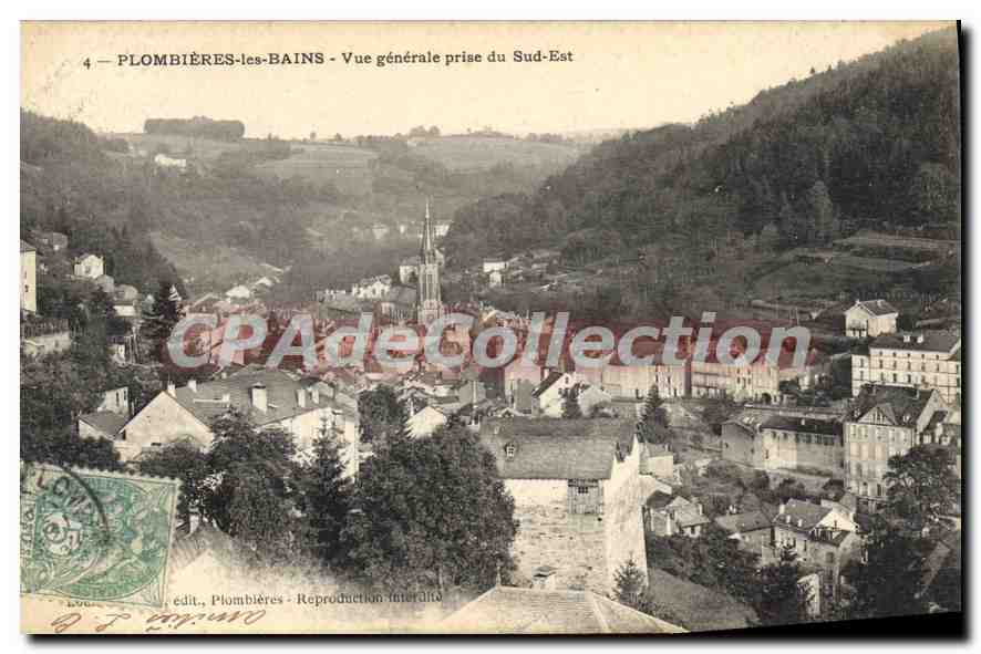 Plombières-les-Bains — Vue générale prise du Sud-Est — édit. Plombières - Reproduction interdite
