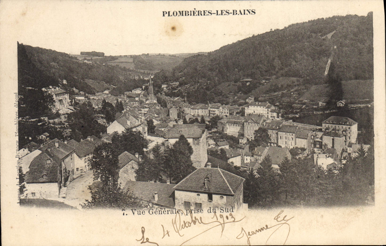 Plombières-les-Bains — Vue Générale prise du Sud — édit. Léon Drouot