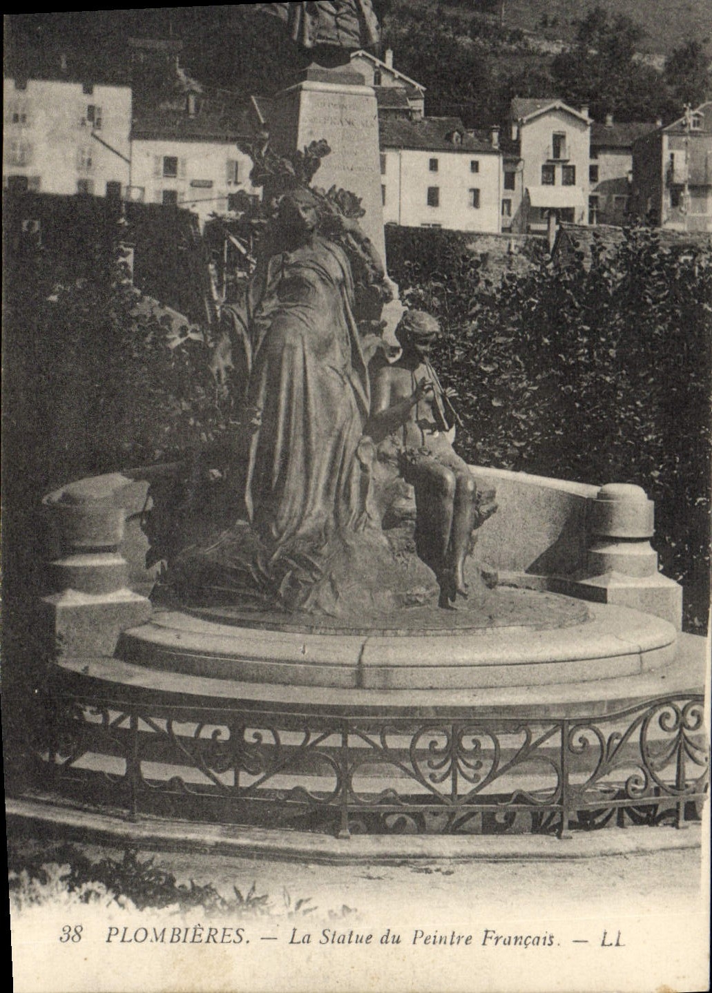 Plombières — La Statue du Peintre Français — LL