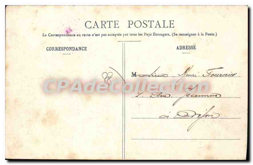 Remiremont — Cuarteles del 5° Cazadores — vista tomada desde St-Romary — imp. Ad. Wolek, Saint-Dié, n° 4123 — Reverso