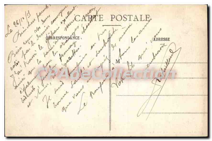CPA Saint Die Un Coin De La Rue De Foucharupt — Rückseite