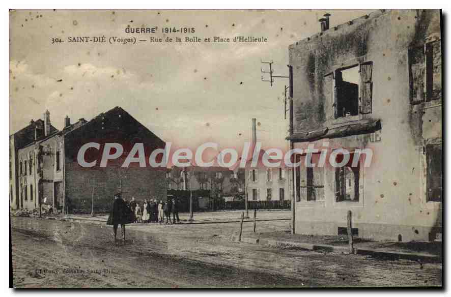 CPA Saint Die Rue De La Bolle Et Place D'Hellieule